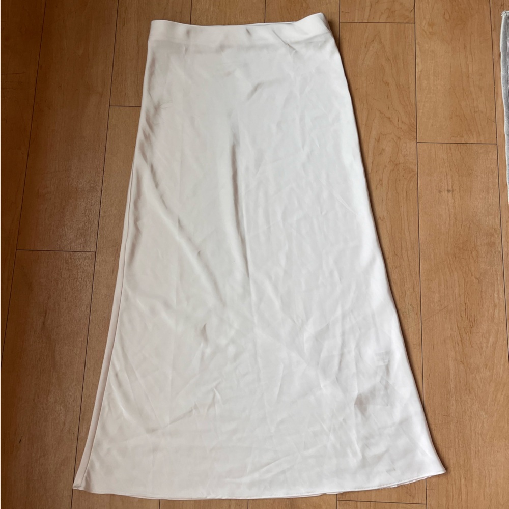 Zara Cream Satin Skirt